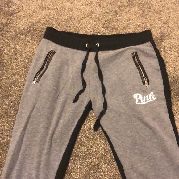 Pink , gray and black sweat pants